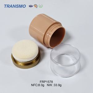 Vente en gros de pots en plastique vides de 8 g pour cosmétiques, poudre pour la ligne des cheveux, poudre libre, avec une houppette - Product Image 5