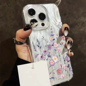 Housse de protection antichoc pour femmes filles pour <span class=keywords><strong>iPhone</strong></span> 17 16 Cute Phone Cases Esthétique Fleur Design Slim Soft Durable PC - Product Image 3