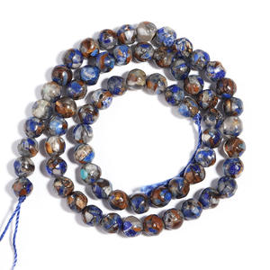 Pierre de Pierre perles rondes en vrac bijoux à bricoler soi-même accessoires Bracelet perles Lapis Lazuli perles rondes - Product Image 5