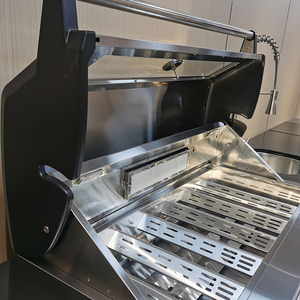 Parrilla de Gas Integrada de 78000 BTU, 7 Quemadores Infrarrojos Traseros, Isla de <span class=keywords><strong>Cocina</strong></span> Exterior de Acero Inoxidable, Perilla LED, Luz Halógena, Tapa de Vidrio - Product Image 3