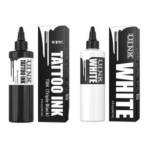 UINK di alta qualità 480ML in <span class=keywords><strong>bianco</strong></span> <span class=keywords><strong>e</strong></span> <span class=keywords><strong>nero</strong></span> tatuaggio tatuaggio inchiostro ricamo pigmento adatto per la pittura del corpo del tatuatore art - Product Image 1