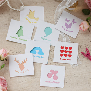 GF Factory Wholesale Custom Printing Romantic Birthday Christmas Invitation Thank You Card Folded Hollow-Out Greeting Cards