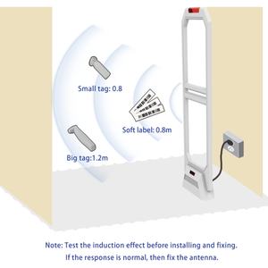 Sistema de Detección EAS para Tiendas Minoristas, Sensor de Seguridad MONO AM 58KHz, Sistema de Alarma Antirrobo, Material ABS Blanco, Suministro Directo de Fábrica - Product Image 6