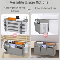 Sac de rangement suspendu en tissu, forme cube, style moderne et minimaliste, organisateur de chevet, pour dortoir, lit superposé, berceau, chambre à coucher, usage domestique
