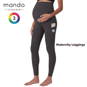 Venta al por mayor logotipo personalizado nuevas mujeres sin costuras XL gimnasio deportes Yoga maternidad <span class=keywords><strong>Leggings</strong></span> con bolsillos embarazadas <span class=keywords><strong>Leggings</strong></span> - Product Image 1