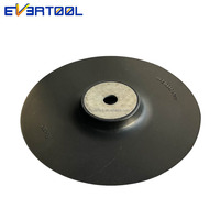 EVERTOOL Support en caoutchouc pour meuleuse d'angle 125 mm, support de disque abrasif flexible pour utilisation sur surfaces et bords courbes