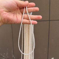 Perles d'eau douce pour bébés de 3-3,5 mm, perles en vrac, semi-finies, longueur 38-39 cm, 110 pièces