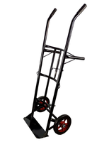 Chariot de manutention hydraulique manuel pour fûts d'huile, capacité de 350 kg, acier haute résistance pour fûts en acier de 55 gallons / fûts en plastique de 250 L