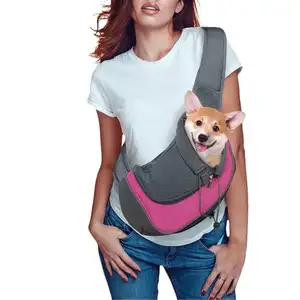 2024 portador de perro transpirable bolsa de viaje al aire libre bolsa de malla hombro gato bolso único Cómodo bolso de mano para mascotas Sling Carrier