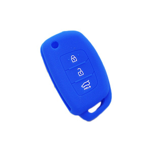 Housse de clé en silicone pour Hyundai IX35 IX25, étui pour clé de voiture télécommandée pliable intelligente, noir, rouge, bleu, Orange, bleu clair - Product Image 4