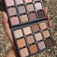 Fard à paupières mat personnalisable en 12 couleurs, pigment lumineux à finition métallique, poudre sèche pour peaux claires, moyennes et foncées, format voyage pour le maquillage