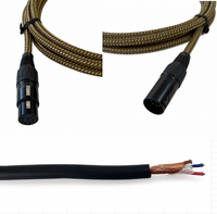 Câble de microphone XLR mâle-femelle OEM RH-X048 avec blindage spiralé, gaine en PVC, conducteur en cuivre sans oxygène