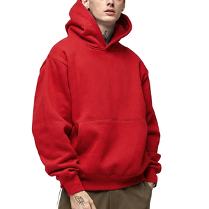 Sudadera con Capucha Negra Extra Grande para Hombre, Sudadera Informal de Forro Polar de Color Sólido, Corte Regular, Ropa de Otoño - Product Image 4