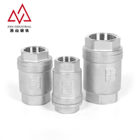 Válvula de Retención Antirretorno Roscada de 1" y 2" de Acero Inoxidable SS316 con Resorte Vertical para Sistemas HVAC Industriales