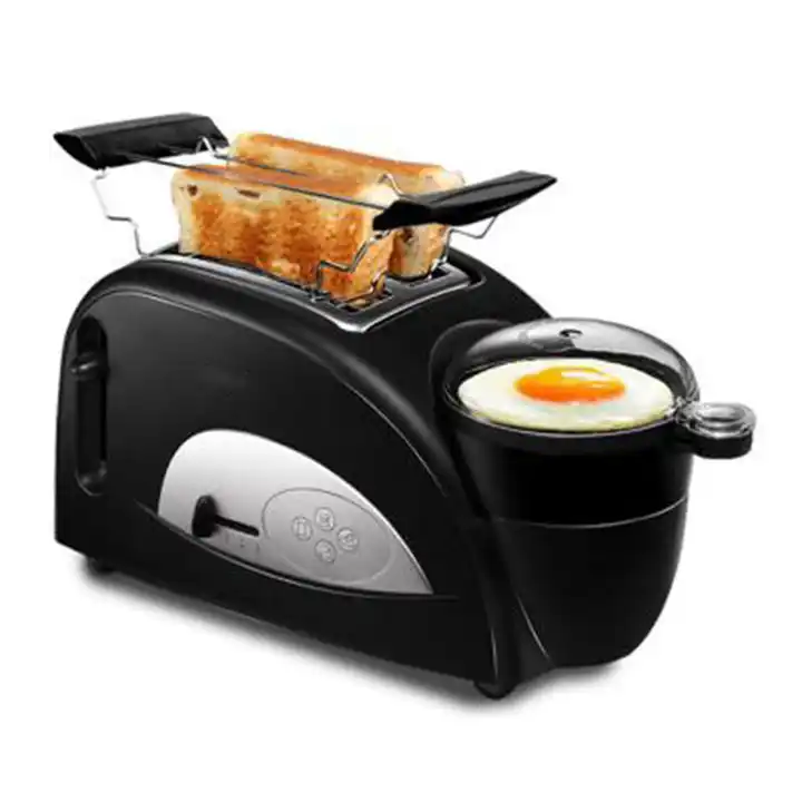 Source household mini multifunction Stainless Steel Panel electric 2 slice  sandwich bread toaster with Fried eggs on m.