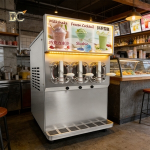 Machine à slush commerciale à 3 têtes, machine à slushie professionnelle, machine à boissons glacées, machine à slush italienne margarita, certifiée ETL CE - Product Image 1