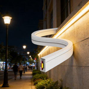 Striscia LED Neon Blu Architettonica Tech Look 4x10mm 24V 11W ad Alta Luminosità per Illuminazione di Contorno Esterno di Edifici per Uffici e Centri Commerciali - Product Image 2