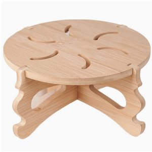 Support à fleurs en bambou, support circulaire pour plantes de bureau, design en bois naturel durable pour plantes vertes d'intérieur - Product Image 5