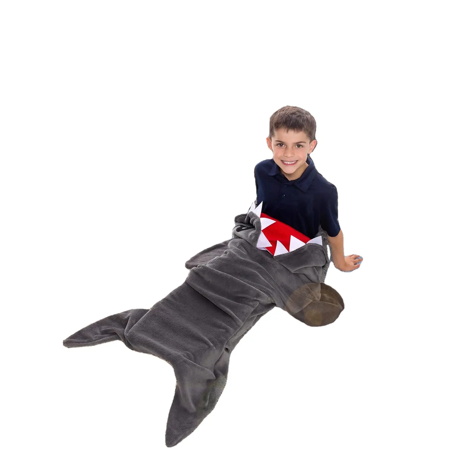 New Design Throw Tail Blanket Wholesale Amazon Plush Funny Kids Customized Animal Shark Blanket