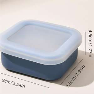 Boîte Bento Mignonne Réutilisable en Silicone Sans BPA, à Double Niveau, Résistante aux Fuites, Compatible Micro-ondes et Lave-Vaisselle, à 3 Compartiments, Vente en Gros - Product Image 5
