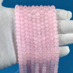 Kristall Großhandel Bunte 6/8/10mm DIY Halskette Stein perlen Runde Glasperlen für die Schmuck herstellung