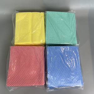 Wipex Spunlace Lingettes jetables non tissées lavables Lingettes <span class=keywords><strong>tout</strong></span> usage colorées à motif de diamant Utilisation commerciale - Product Image 5