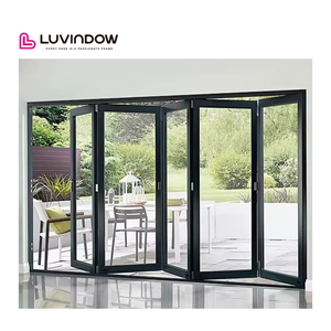 Nfrc American Standard Portes en aluminium pour arrière-cour Portes pliantes en verre à double vitrage et isolation thermique - Product Image 3