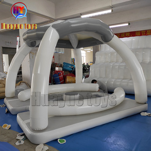 2022 New 6X4M <span class=keywords><strong>Inflatable</strong></span> Nước Giải Trí Nền Tảng, Đảo Nổi Với Tent Thiết Bị Giải Trí Nước Để Bán - Product Image 3