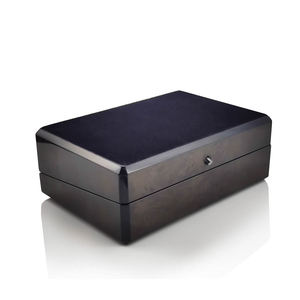 Caja de regalo cosmética rectangular de lujo, hecha a mano con laca de alto brillo, con logotipo personalizado, caja de perfume de madera. - Product Image 2