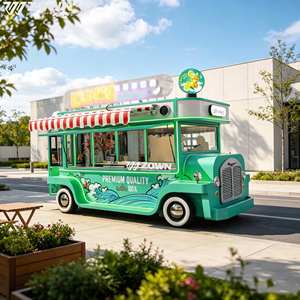 Multi Color Electric Coffee Food Truck Large Side Display <b>Window</b> Custom Body <b>Decal</b> Design - Product Image 1