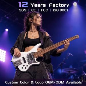 Headless 4 <b>String</b> Matte Bass Guitar Multiscale Fanned Frets Roasted Maple Neck OEM ODM Custom Wholesale - Product Image 2