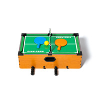 Jeu de table multifonctionnel 5-en-1 en bois : billard, football de table, tennis de table, échecs, dames – Interaction parent-enfant, deux joueurs
