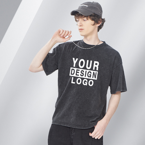 เสื้อยืดคอตตอน 100% คุณภาพสูง ทอแน่น ทรงโอเวอร์ไซส์ สตรีทแวร์ ยูนิเซ็กซ์ สกรีนลายดิจิตอลตามสั่ง เนื้อผ้าหนา วินเทจ ล้างสีแบบแอซิดวอช - Product Image 1
