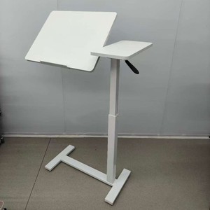 Table de bureau réglable en hauteur hydraulique, réversible et mobile <span class=keywords><strong>Kingpower</strong></span>, avec roulettes, pour ordinateurs (matériau MDF) - Product Image 4