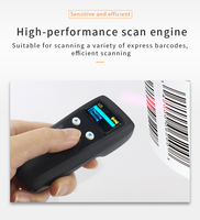 Lecteur de codes-barres sans fil 2D portable, lecteur de codes QR compatible avec BT pour l'inventaire, les appareils mobiles et les points de vente