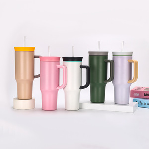 Vaso deportivo portátil de acero inoxidable de doble pared con asa, aislado, sin BPA, de 24oz, 32oz, 40oz - Product Image 5