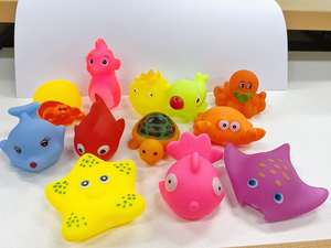 ตลก2นิ้ว PVC Sealife สัตว์ของเล่นอาบน้ำเด็กไวนิลพีวีซีที่กำหนดเองเด็กเล่นราคาถูกนกหวีด Squeak อาบน้ำของเล่นเป็ด - Product Image 2