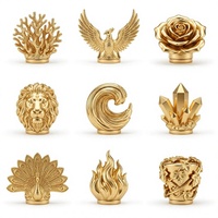 Usine OEM/ODM, capuchon de parfum personnalisé en alliage de zinc en forme d'animal 3D, couvercle magnétique de luxe en Zamac avec design Lion, Phénix, Rose