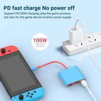 USB-C ke Docking Station 3in1 untuk 30Hz 4K dengan Port USB-A untuk Ekspansi Pencerminan Layar Ponsel, PC, dan Konsol Game Switch