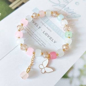 Brazalete con Colgante de Mariposa de Esmalte Colorido y Cristal Transparente para Dama, Joyería de Moda Popular para Regalo de <span class=keywords><strong>Amistad</strong></span> - Product Image 3