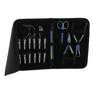 Kit de herramientas de acero de calidad profesional para extensiones de cabello: Microperlas, Ondulador, Pinza para quitar extensiones, Pinza para seccionar el cabello, Hilo para cortar. - Product Image 1