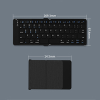 Keyboard Mini Nirkabel 2.4Ghz Lipat dengan Touchpad Aluminium Ultra Tipis Portabel Dapat Diisi Ulang USB Tipe C IOS iPad Android Windows
