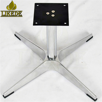 Meilleur prix, hauteur de siège fixe, non rotatif, base ottoman en alliage d'aluminium poli à quatre étoiles pour chaise de salle à manger et de détente