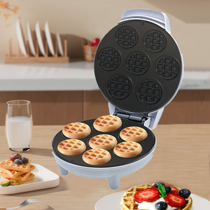 Mini <b>Waffle</b> <b>Maker</b> 7 Hole Electric Non Stick Cooking Surface For Home Breakfast Making - Product Image 2
