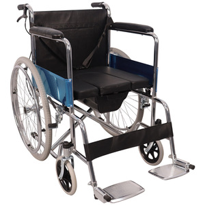 Fauteuil roulant manuel pliable en acier carbone léger de 24 pouces, portable pour usage domestique - Product Image 2