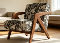 Chaise de loisirs moderne en bois massif faite à la main, pour appartement, école, salon, chambre, hôtel - Design ergonomique durable et respectueux de l'environnement
