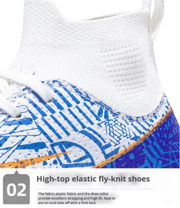 Chaussures de football montantes pour entraînement, crampons TF et AG, résistantes à l'usure, pour hommes, femmes et étudiants, vente en gros - Product Image 5