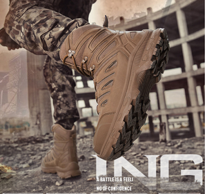 Botas Tácticas de Senderismo y Montañismo Personalizadas DFB927 ASS3 en Negro, Caqui y Negro, Botas de Ranger - Product Image 5