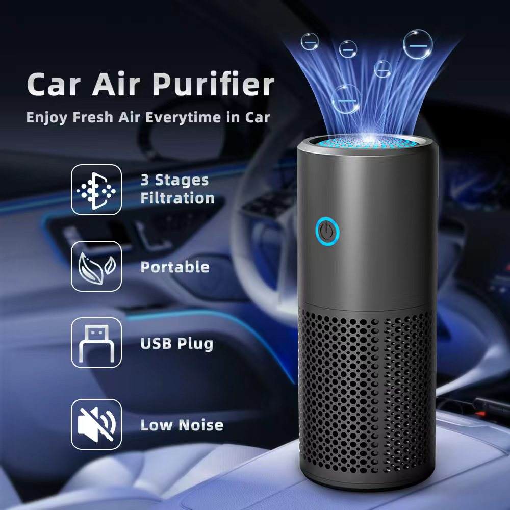 ORANGLES Factory Wholesale Mini Usb HEPA air Purifier Three-Layer Filtration Portable Car Air Cleaner for Smoke and Odor Removal - detailed closeup view - illustrating benefits - Image 3 of 5 | created for all | Shop Factory Wholesale Mini Usb HEPA air Purifier Three-Layer Filtration Portable Car Air Cleaner for Smoke and Odor Removal North Carolina | Free Shipping ORANGLES