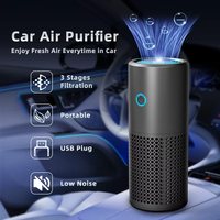 Grosir Pabrik Mini Usb HEPA pembersih udara tiga lapisan penyaringan pembersih udara mobil portabel untuk asap dan penghilang bau